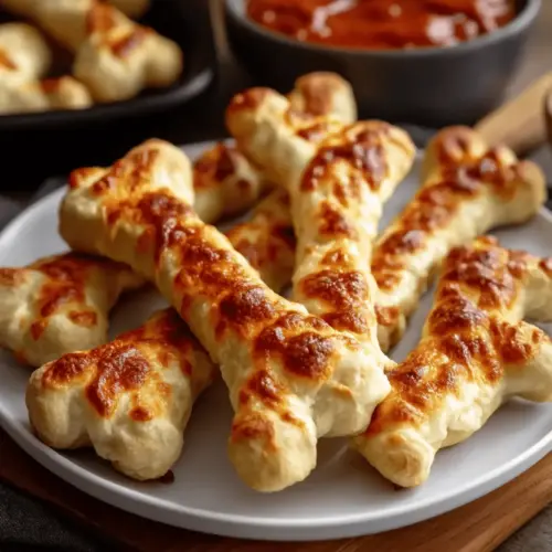 Cheesy Halloween Breadstick Bones