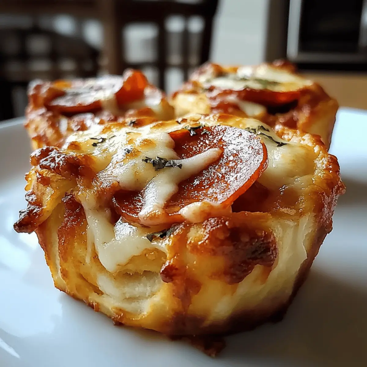 Mini Deep Dish Crescent Roll Pizzas