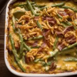 Cheesy Bacon Green Bean Casserole