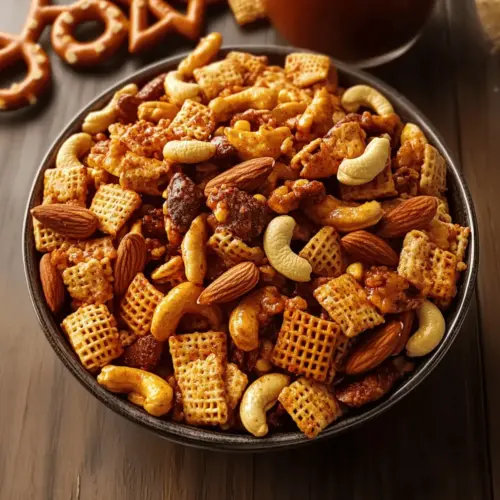 Crunchy Spicy Nutty Snack Mix