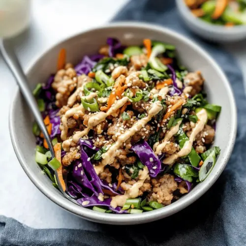 Egg Roll in A Bowl with Ground Turkey