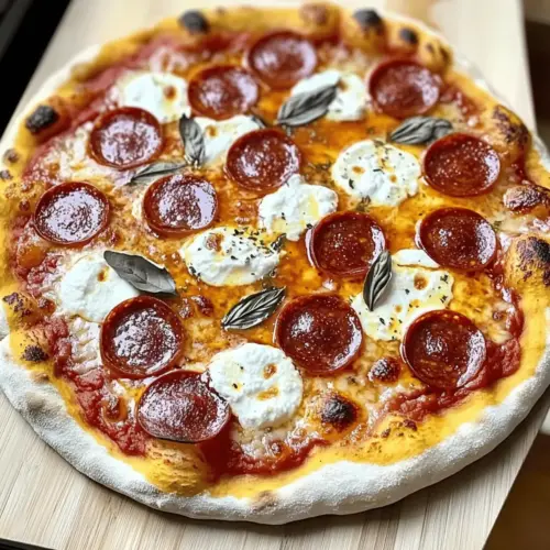 Hot Honey Pepperoni Ricotta Pizza