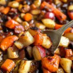 Maple Dijon Roasted Carrots and Apples