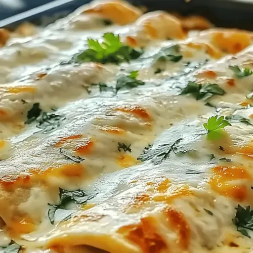 White Chicken Creamy Enchiladas