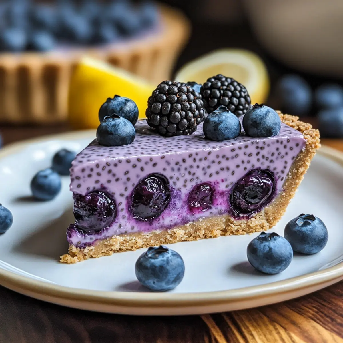 No-Bake Blueberry Chia Seed Pie
