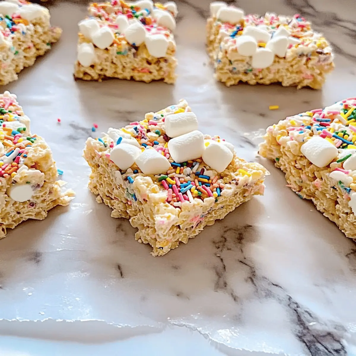 Cake Batter Rice Krispie Treats