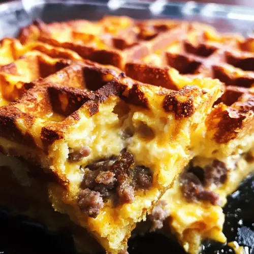 Maple Waffle Breakfast Casserole