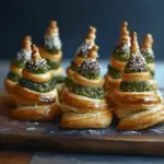 Puff Pastry Pesto Christmas Trees