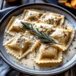 Rosemary Cream Butternut Ravioli