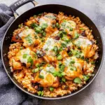 Salsa Chicken and Cauliflower Rice Skillet