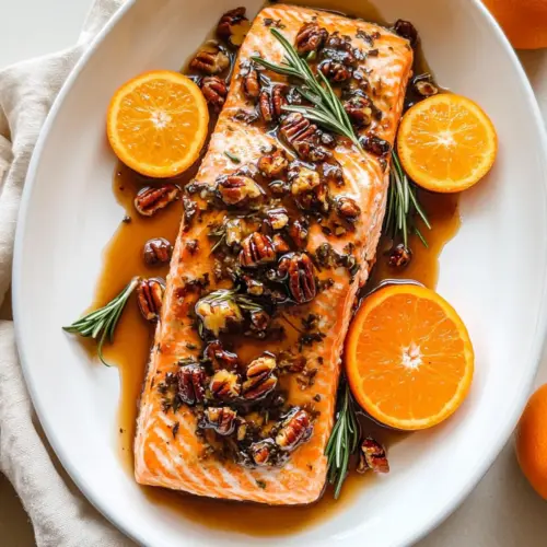 Maple Pecan Glazed Salmon