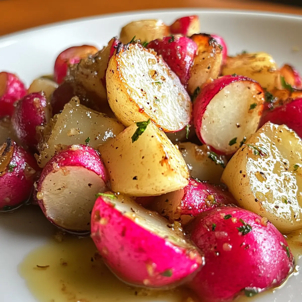 25-Minute Garlic Roasted Radishes