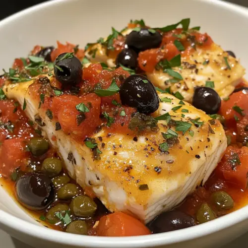 Cod Provençal with Tomatoes, Capers and Olives