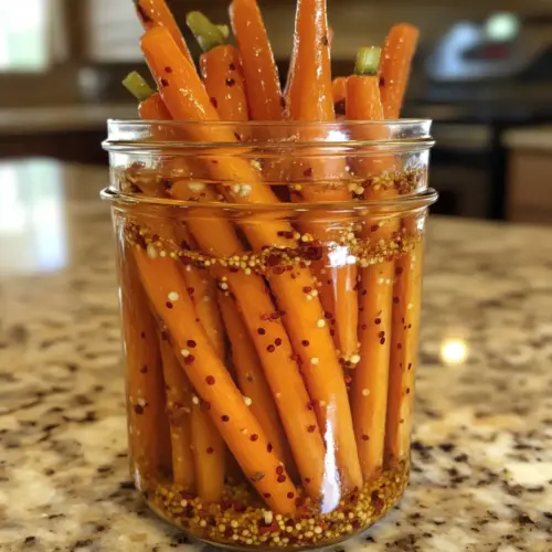 Hot Honey Pickled Carrots