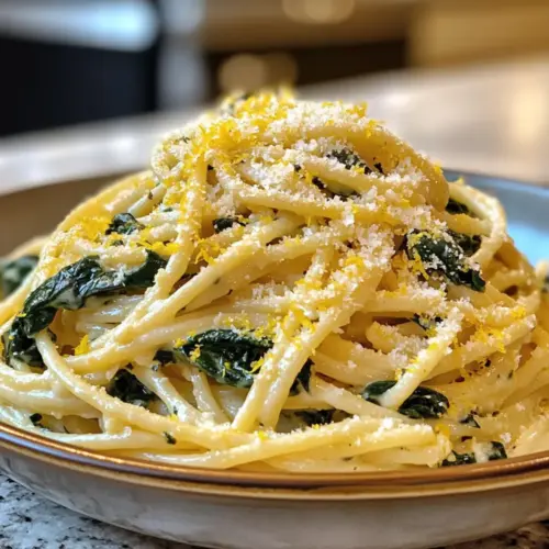 LEMON RICOTTA PASTA & SPINACH