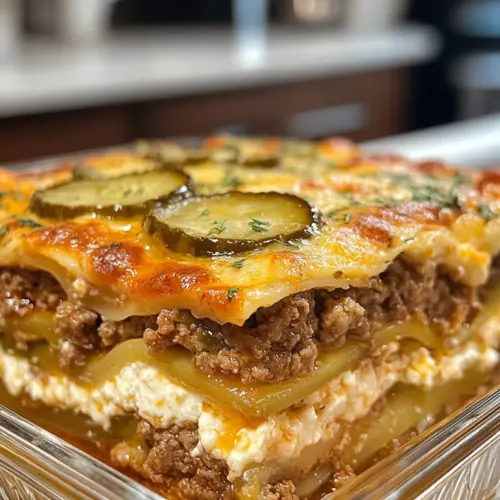 Rich Dill Pickle Lasagna