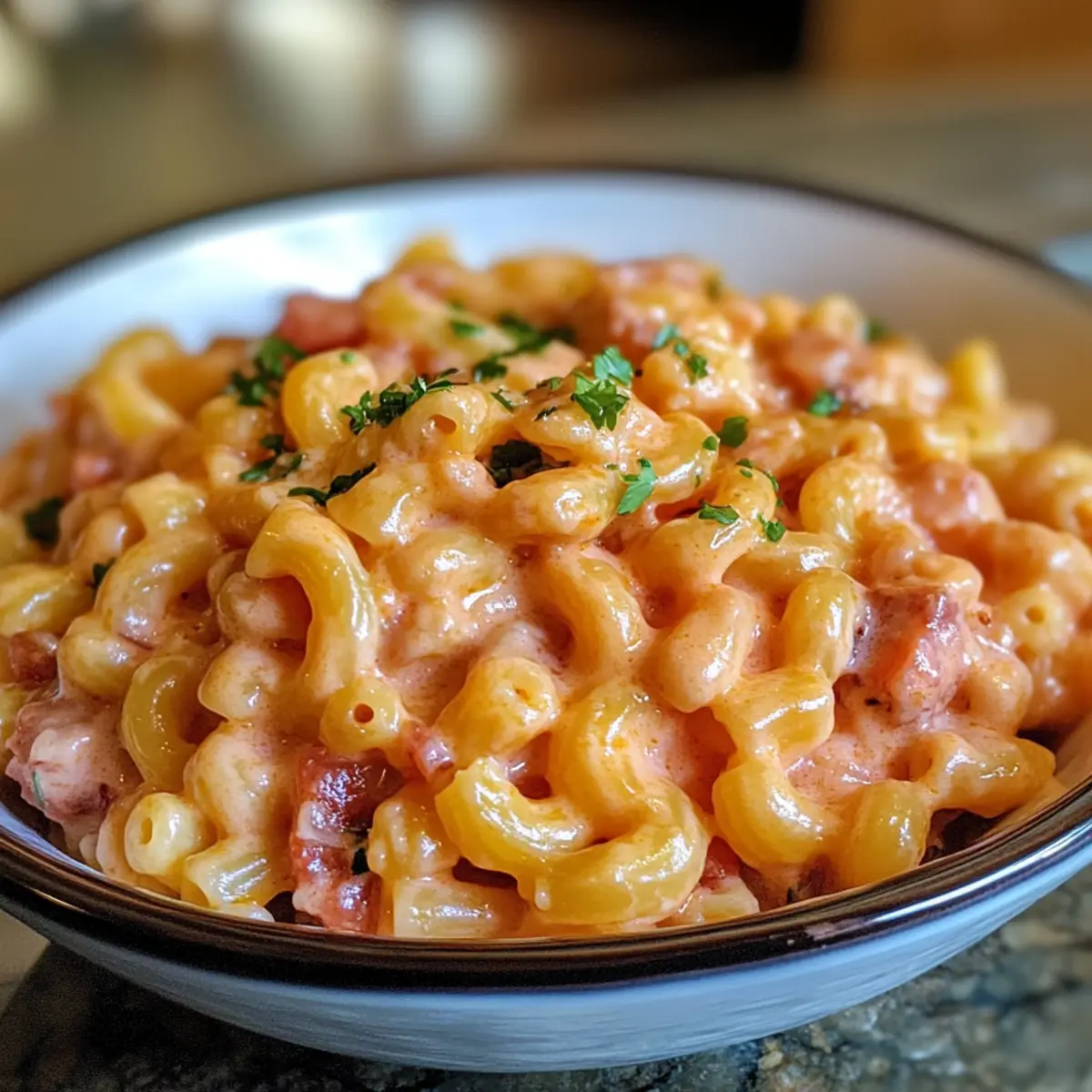 Juicy Pink Mac and Cheese