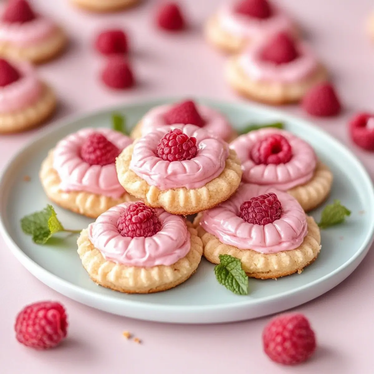 Raspberry Cream Cookies