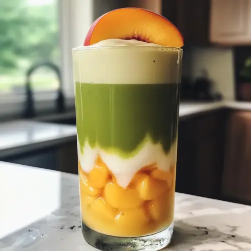 Matcha Peach Sago Drink Recipe