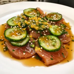 Tuna Crudo with Citrus Caper Vinaigrette