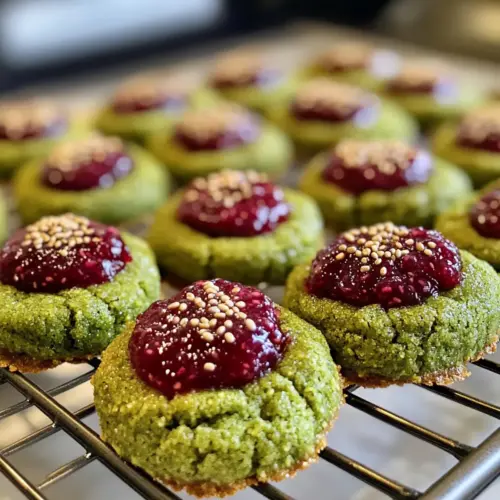 Matcha Thumbprint Cookies