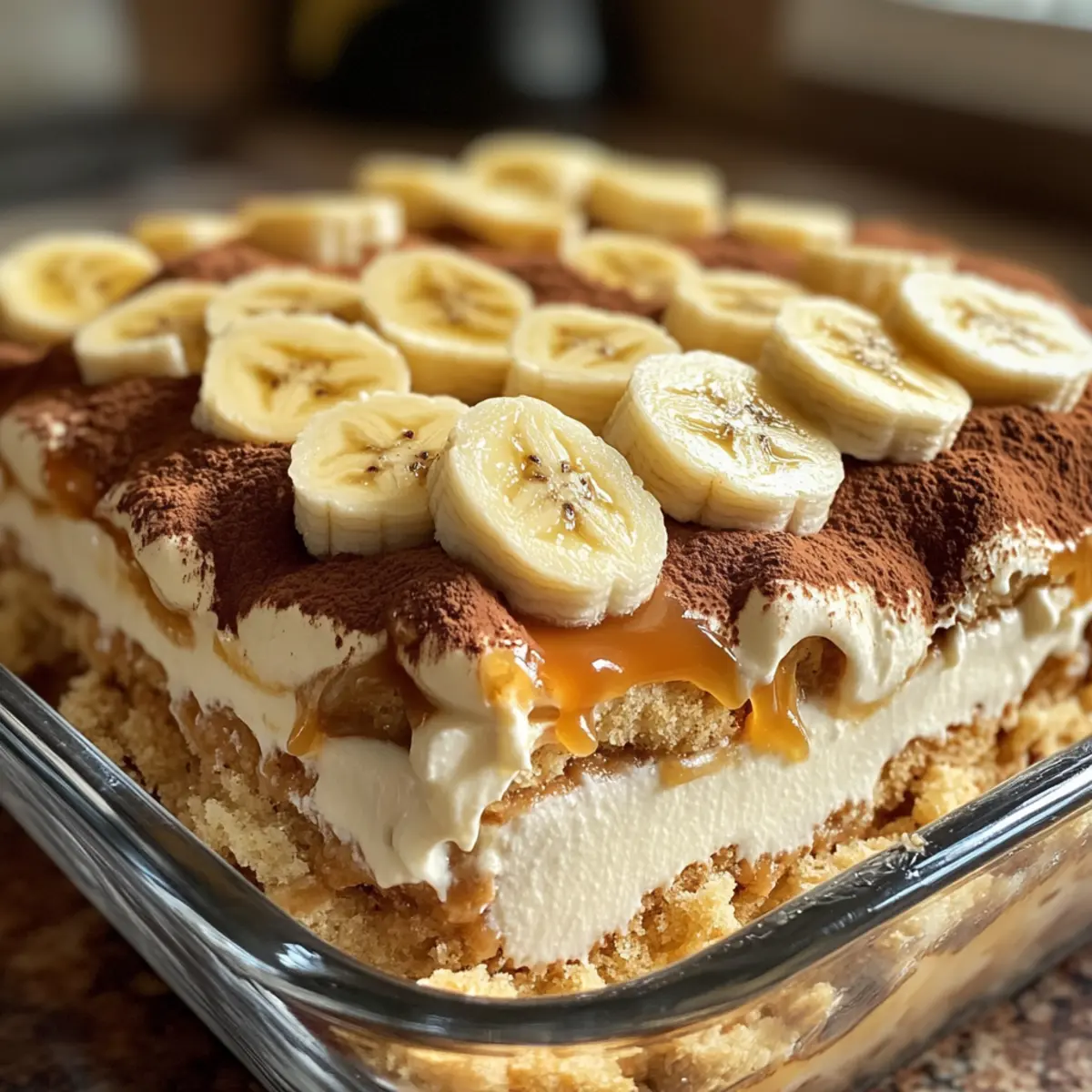 Banana Pudding Tiramisu with Caramel