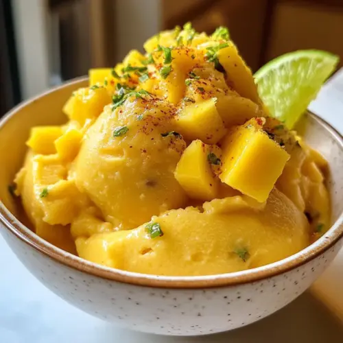 Chili Lime Mango Sorbet
