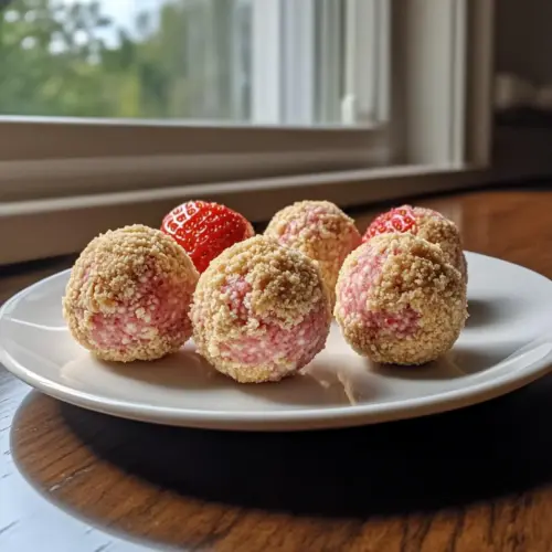 Strawberry Cheesecake Protein Balls