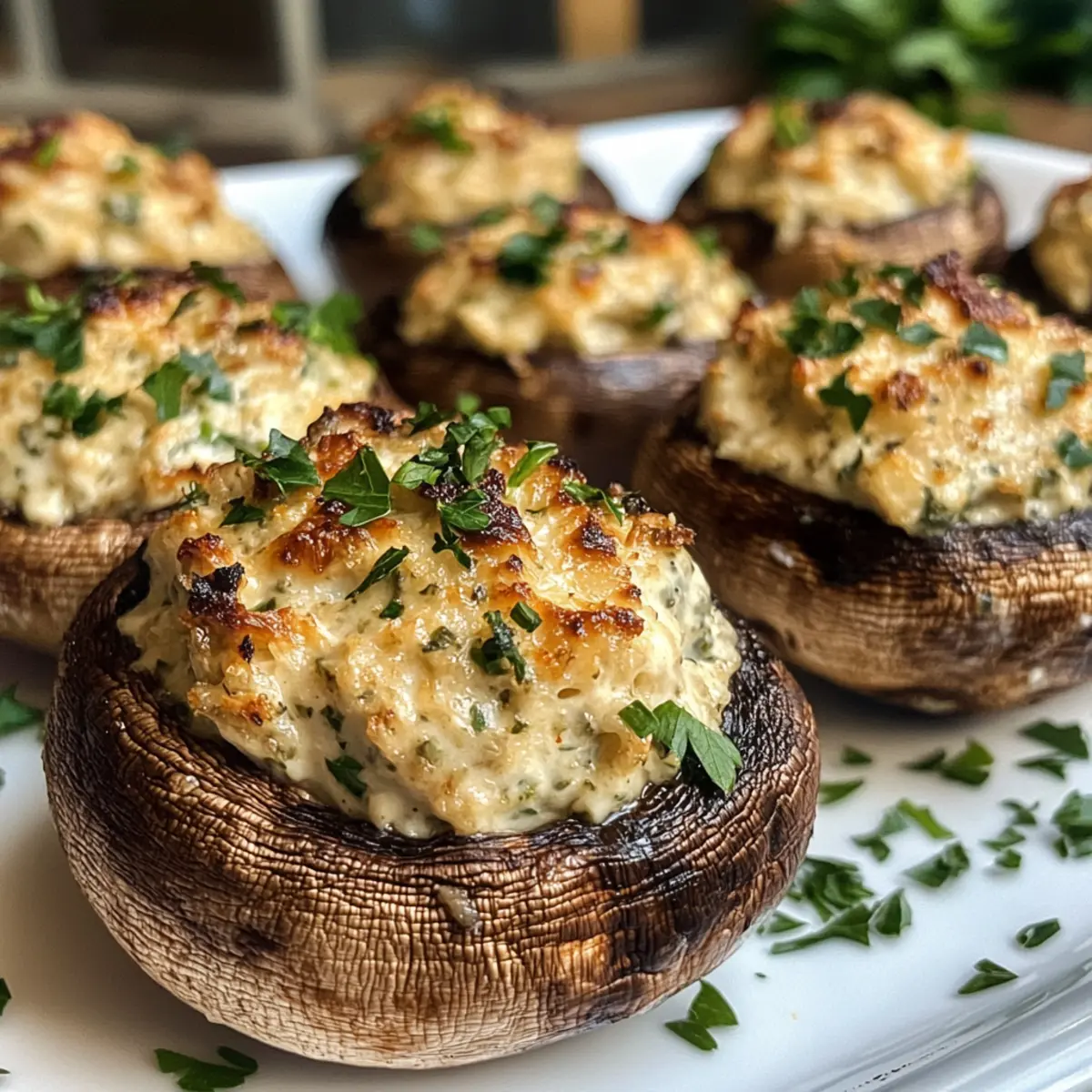 Air Fryer Stuffed Mushrooms With Cream Cheese