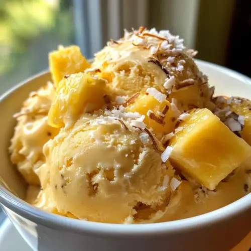 Pineapple Coconut Ice Cream