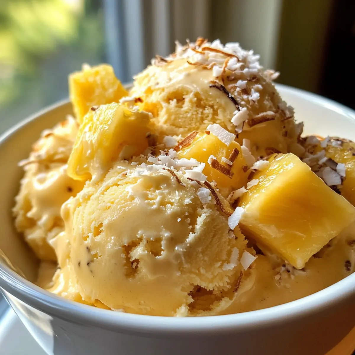 Pineapple Coconut Ice Cream