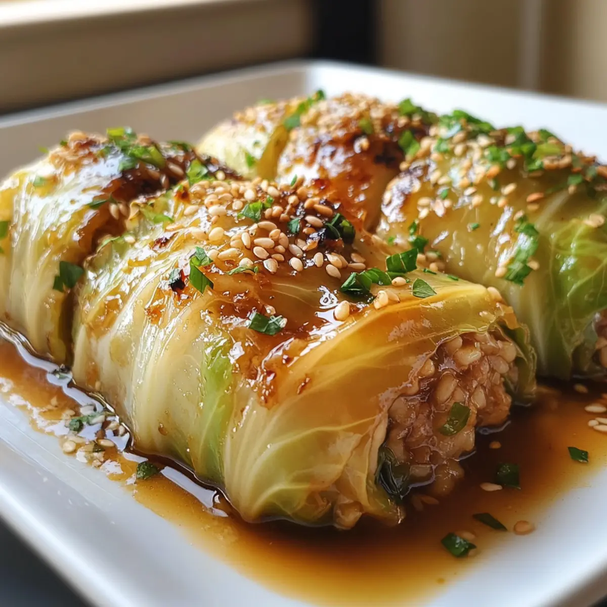 Miso Butter Braised Cabbage Rolls
