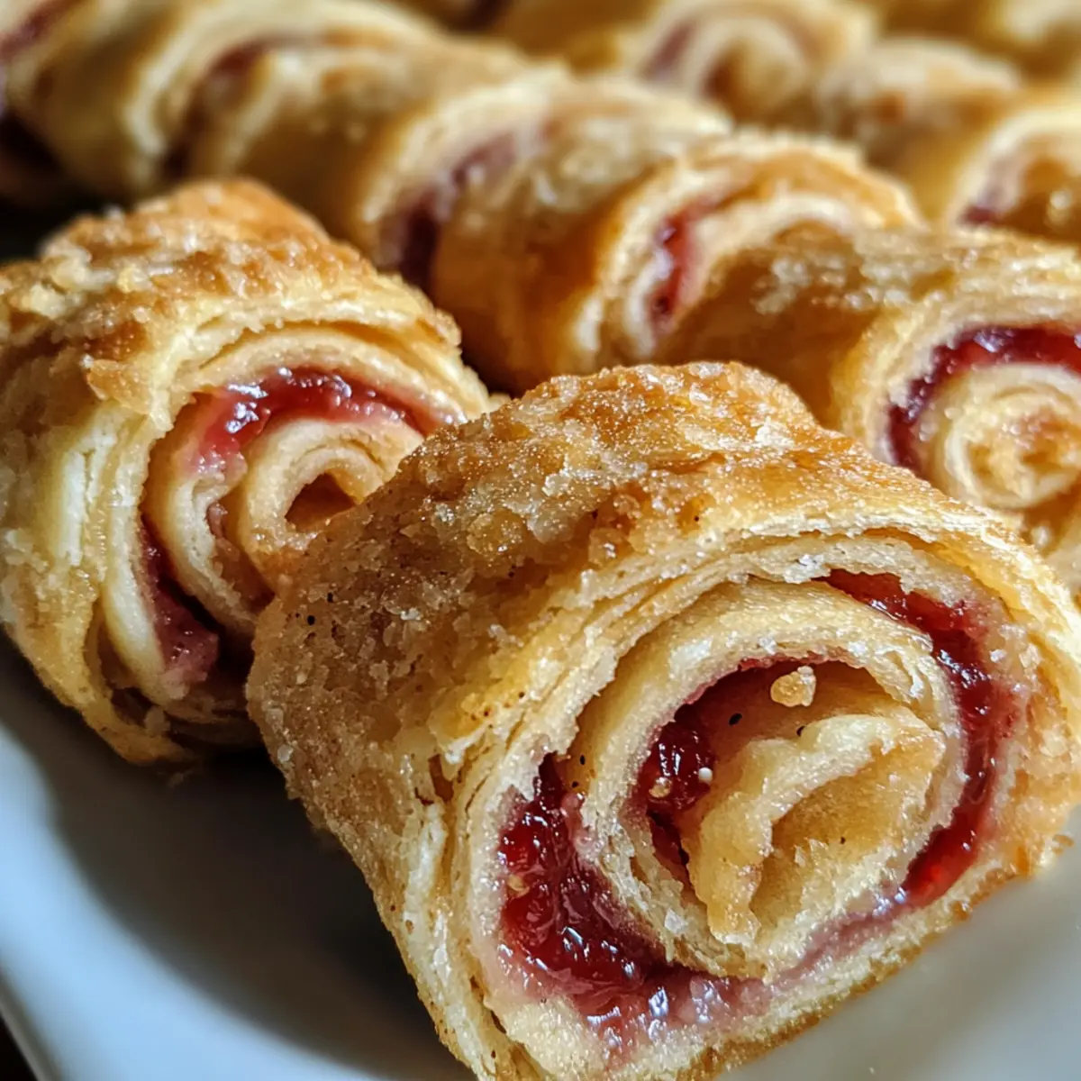 Crispy Strawberry Jam Roll Cookies