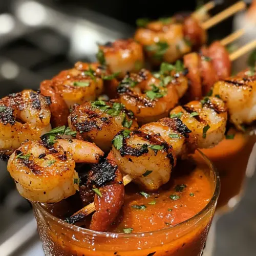 Grilled Shrimp and Chorizo Appetizers