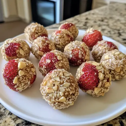 Strawberry Shortcake Protein Bites