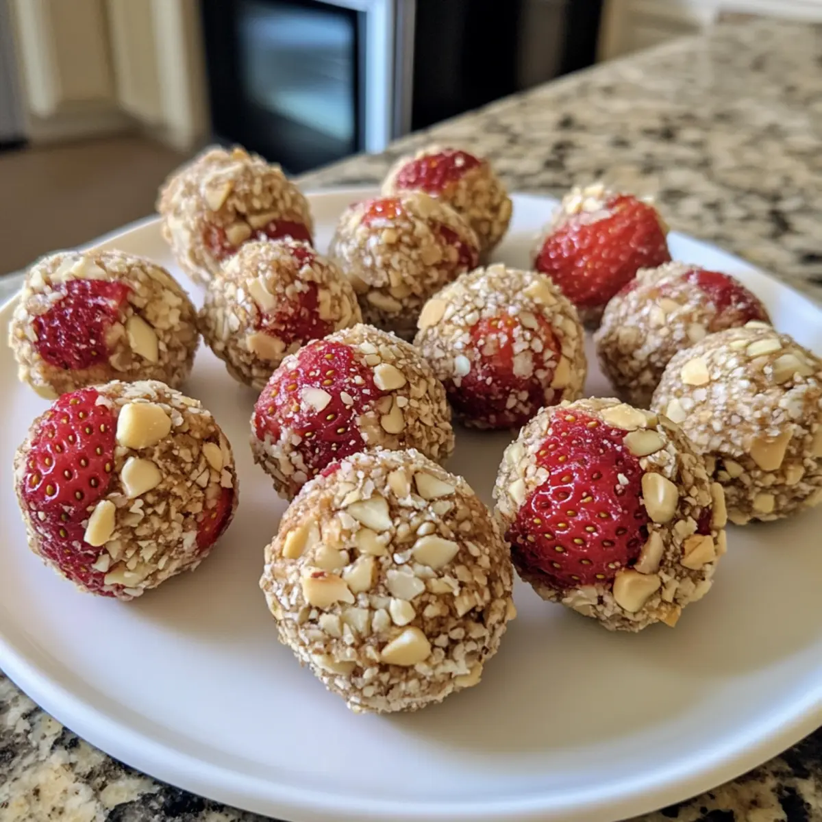Strawberry Shortcake Protein Bites