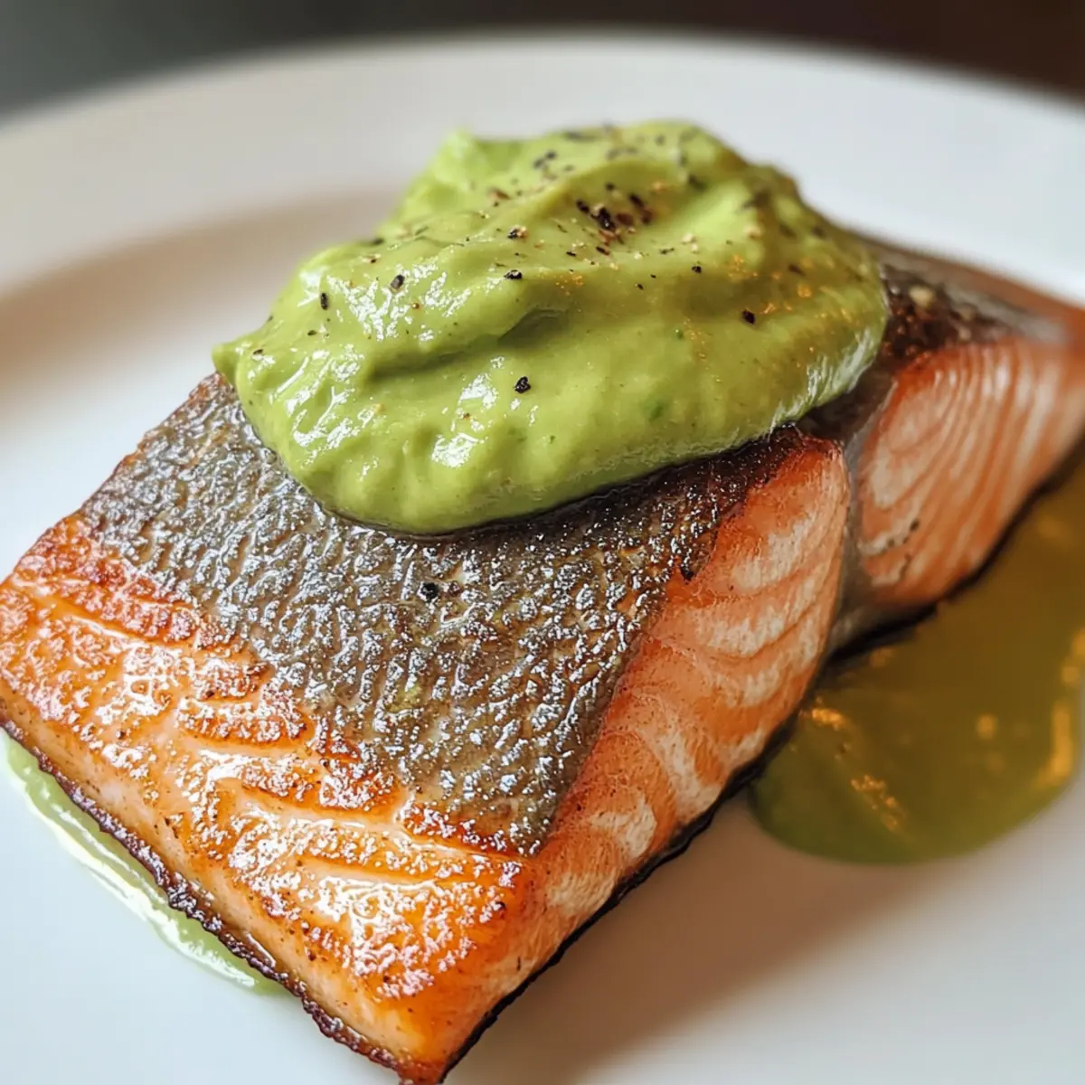 Salmon with Avocado Cream