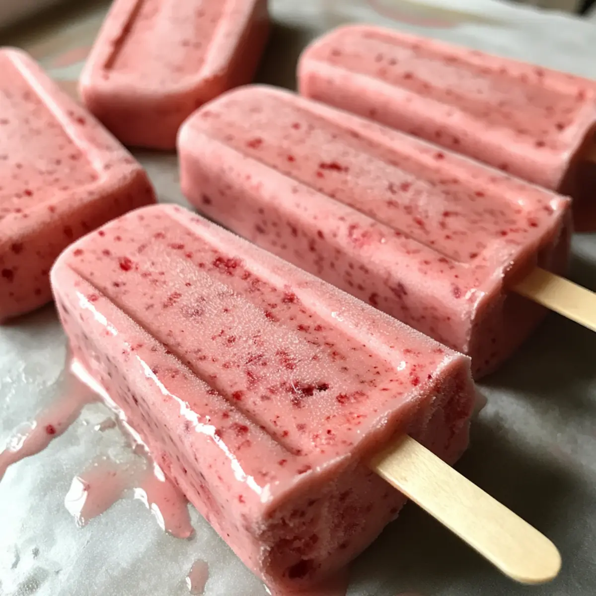 Strawberry Frozen Yogurt Bars