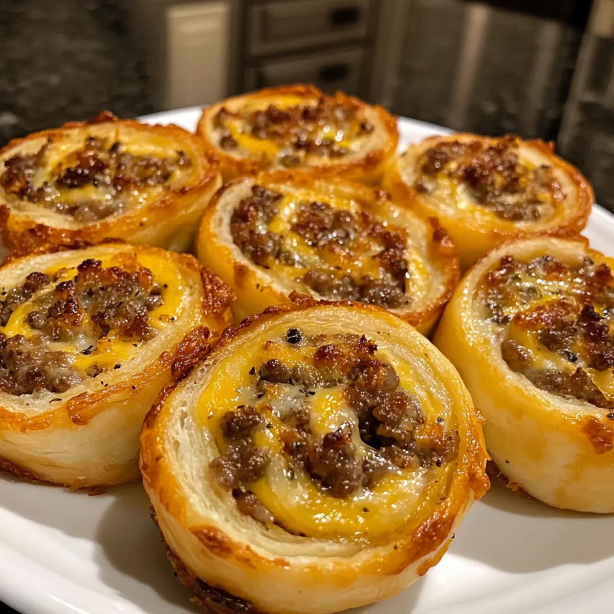 Garlic Butter Cheeseburger Rollups