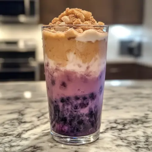 Blueberry Crumble Iced Latte