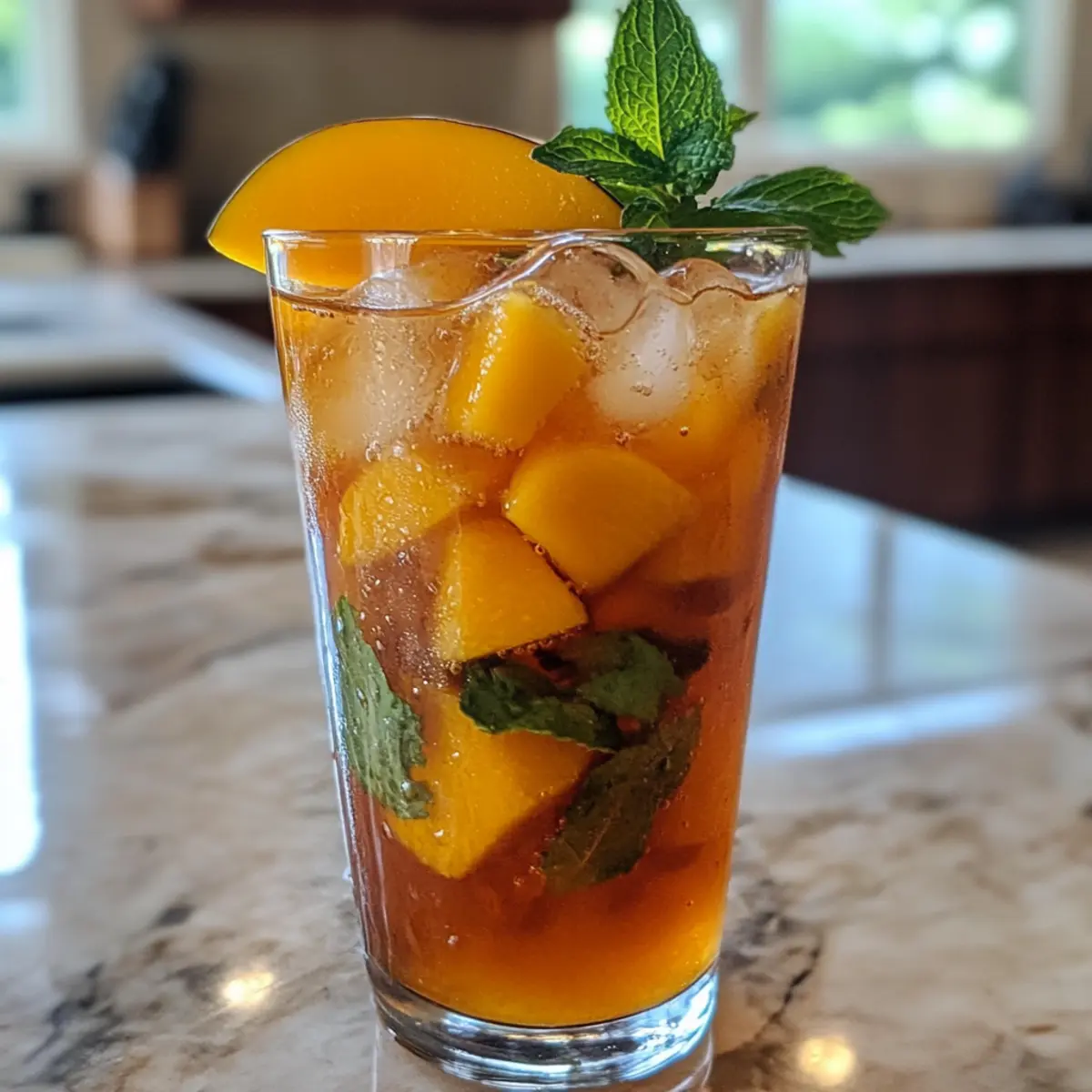 Homemade Mango Iced Tea