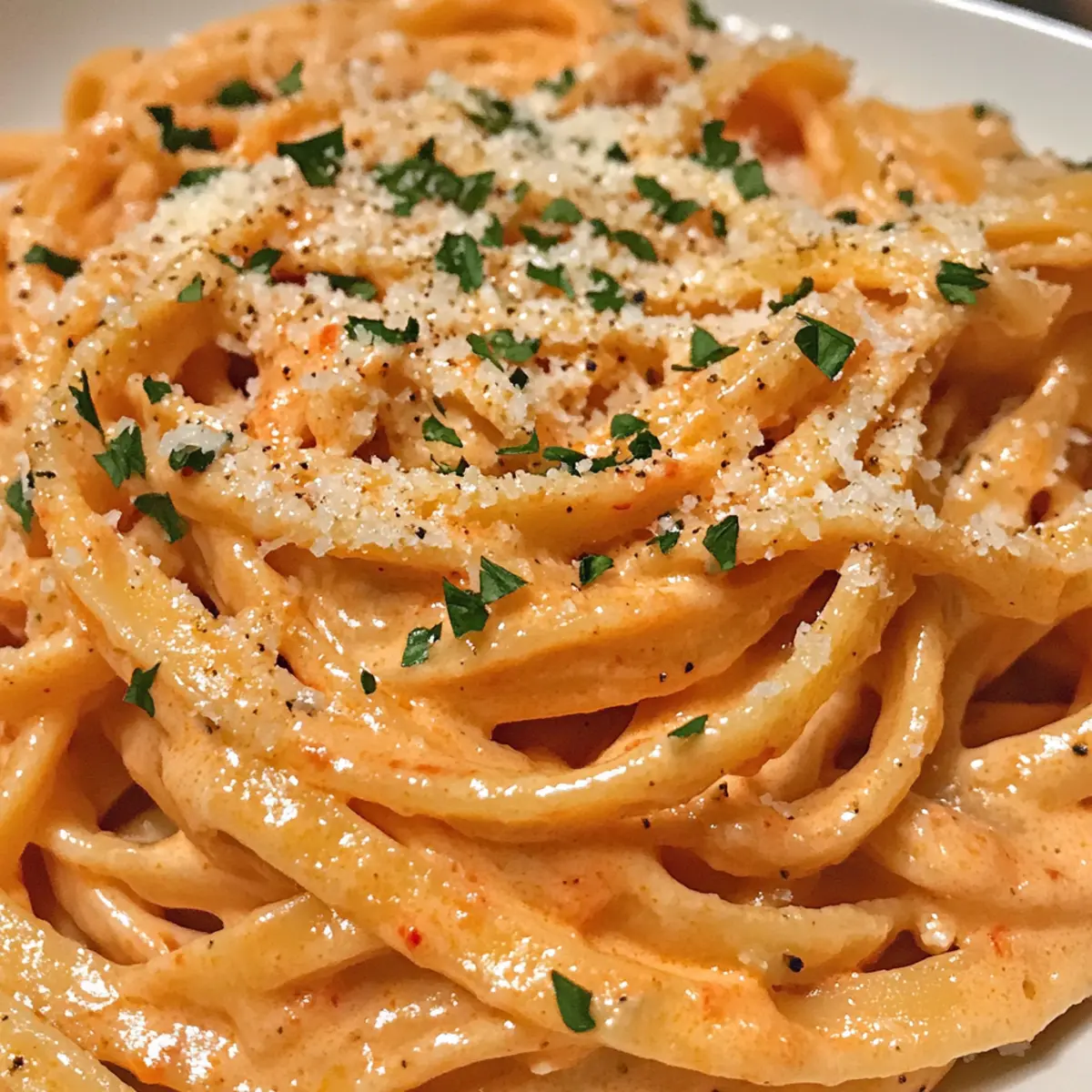 Roasted Red Pepper & Goat Cheese Alfredo