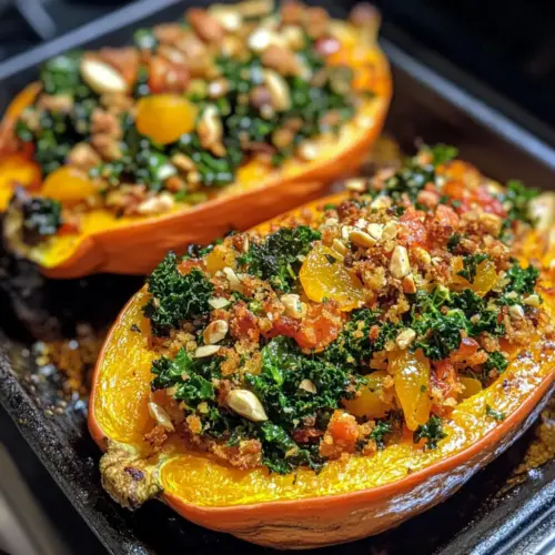 Moroccan Stuffed Butternut Squash