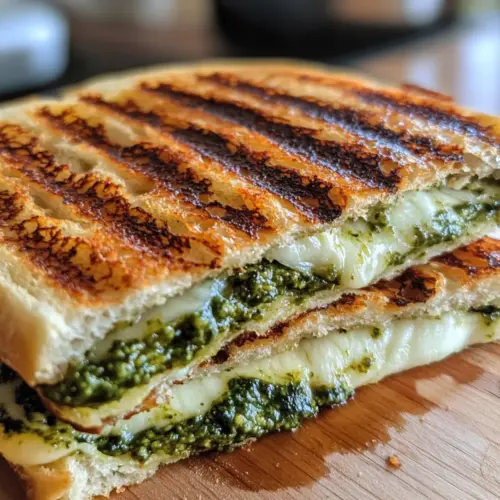 Pesto Mozzarella Panini Melts