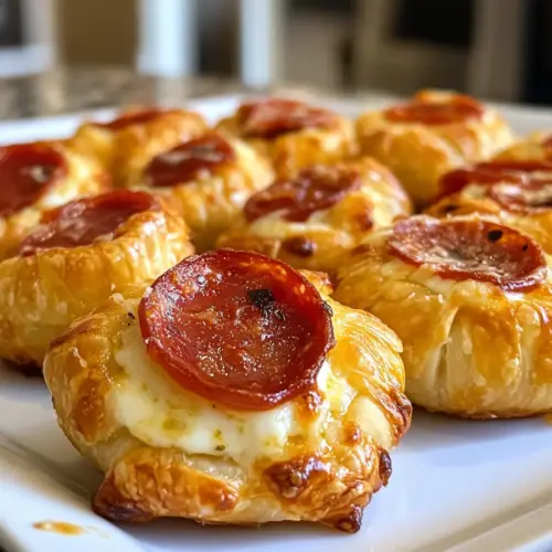 Pepperoni Mozzarella Puff Pastry Bites
