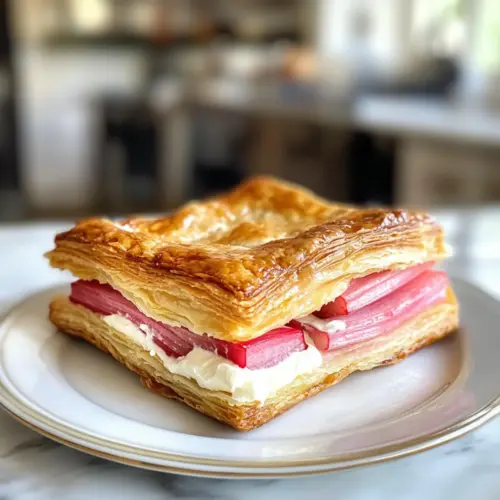 Rhubarb Puff Pastries