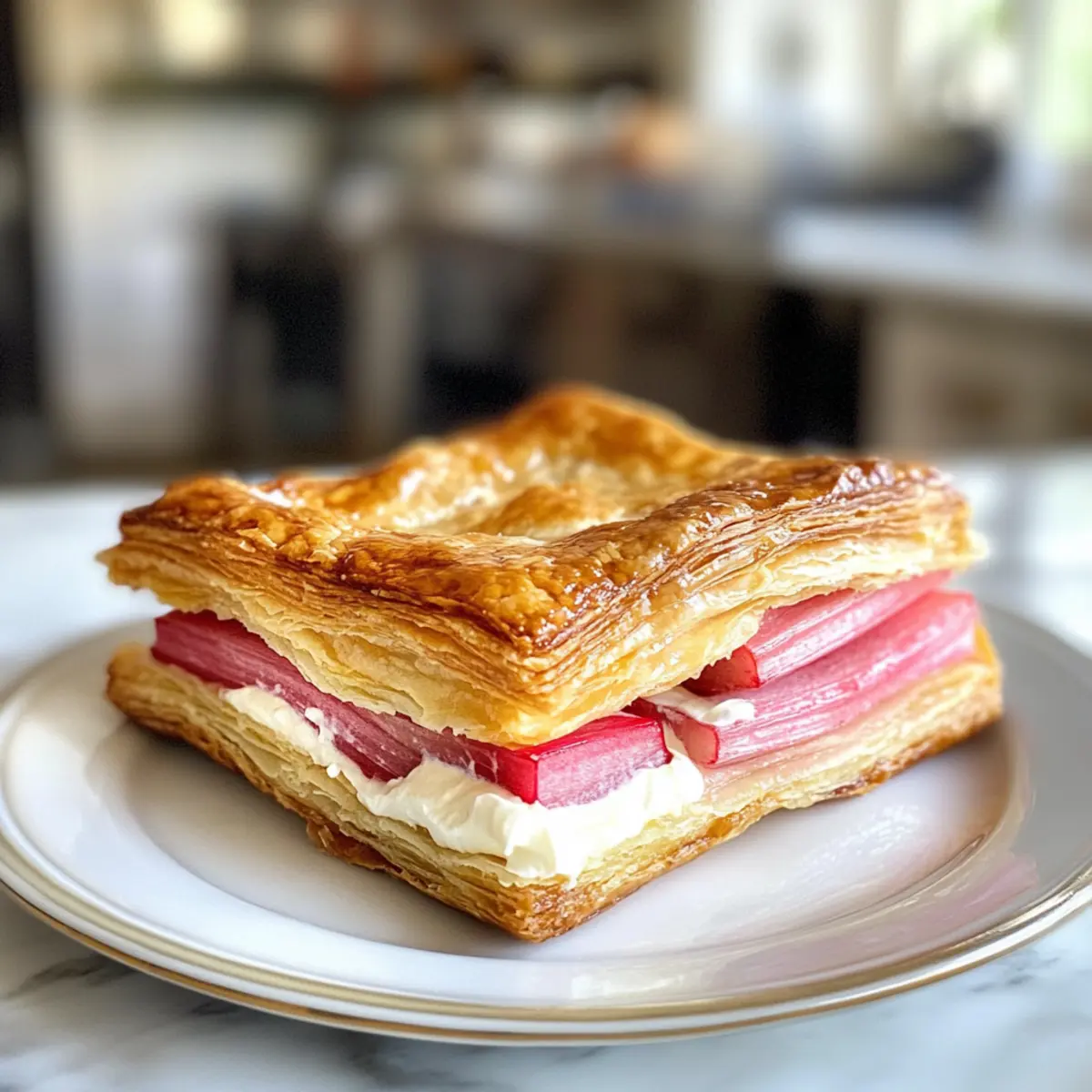 Rhubarb Puff Pastries