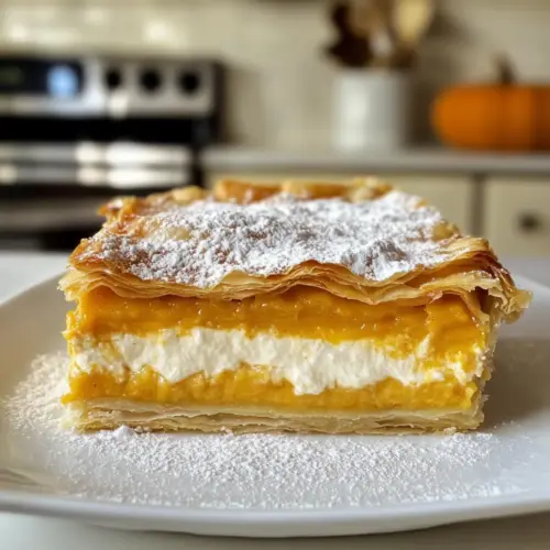 Pumpkin Custard Crinkle Filo Pie