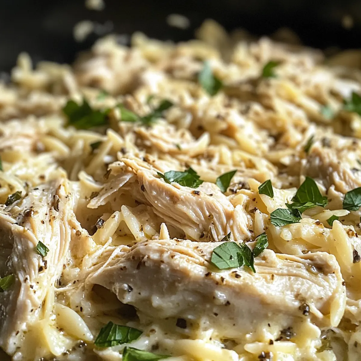 Cozy Slow Cooker Parmesan Herb Chicken with Creamy Orzo
