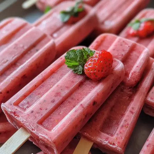 Strawberry Lemonade Popsicles